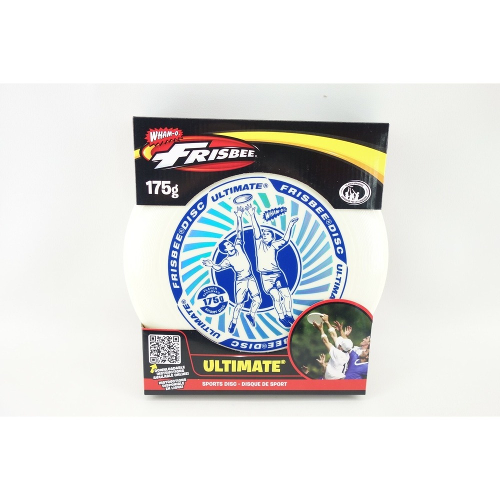 Wham O Ultimate Frisbee Disc Sport Disc White and Blue 175g